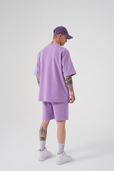 Machinist Men's Luxury Basic Washable Oversized T-Shirt Purple