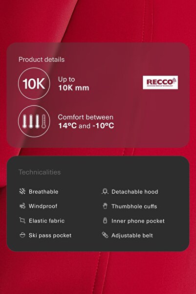 Oysho Waterproof fitted stretch SKI jumpsuit