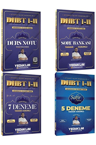 Yediiklim Yayınları DHBT I-II Ortaöğretim Ön Lisans Lisans Ders Notu+Soru+7 D...