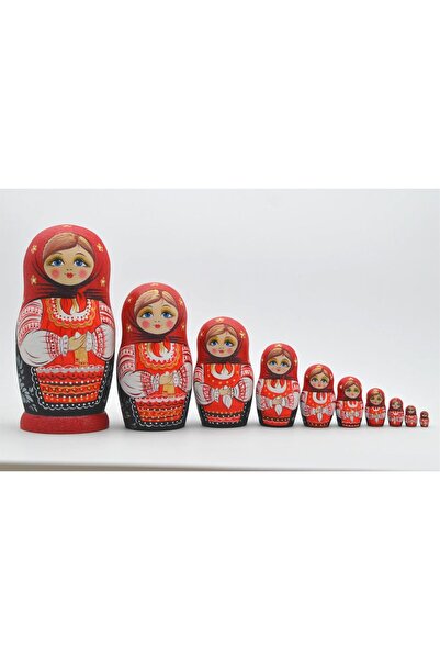 YAKELUS 7pcs Nesting Dolls Matryoshka Handmade 7011 Russian Matryoshka