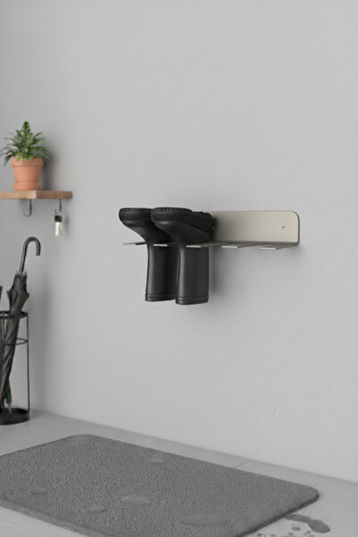 Grandmix حامل أحذية معدني مثبت على الحائط، منظم متعدد الأغراض، رف أحذية 60 سم