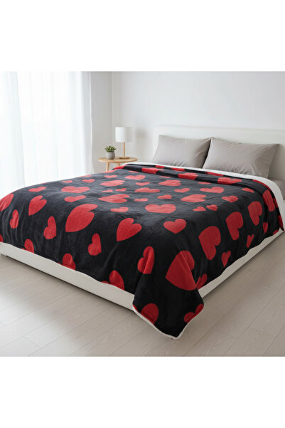 Volupta Cocolino double blanket with fur and zipper on the inside with hearts