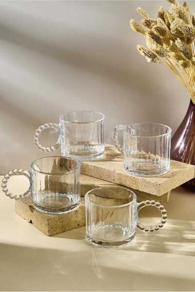 Home Ringo Line 4-Pack 200ml Bead Handle Mug