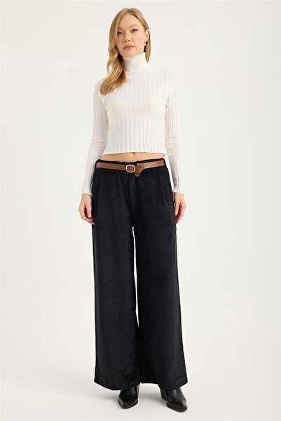 HomeStore Kadife Geniş Kesim Pantolon