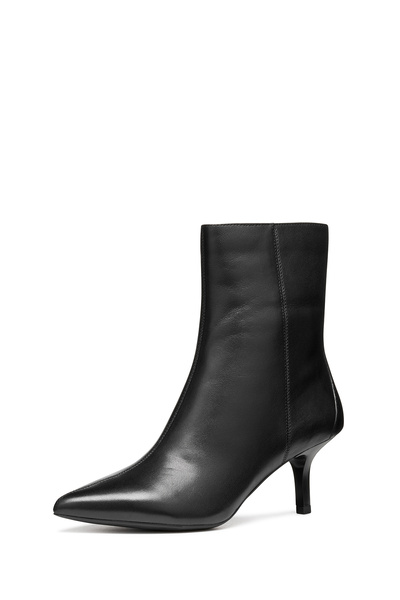 Geox Women's Black D Kleopy B - Nappa Sheep Lea Zippered Thin Heeled Leather Boots D56Ybb000Tuc9999