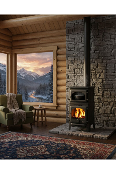 Reyo Stove Danışment Fırınlı Küllüklü Döküm Şömine Soba