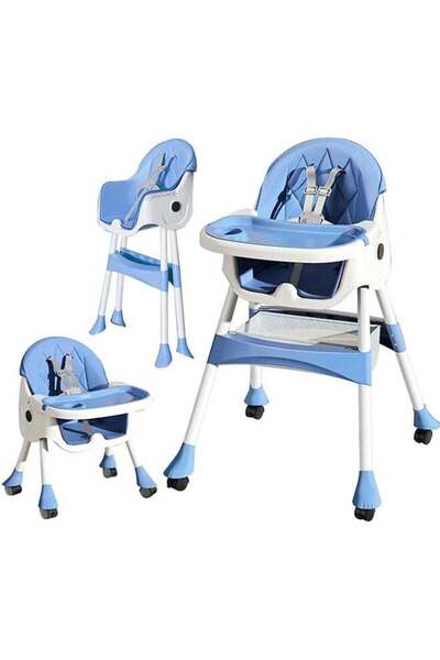 Arabest Foldable Baby High Chair, 2 In1 Adjustable Height Baby Dining Chair,Toddler Seat with Wheels
