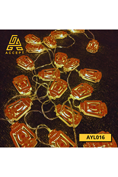 Happy Light LED Ramadan lantern string lights - warm yellow, 3m, battery-powered