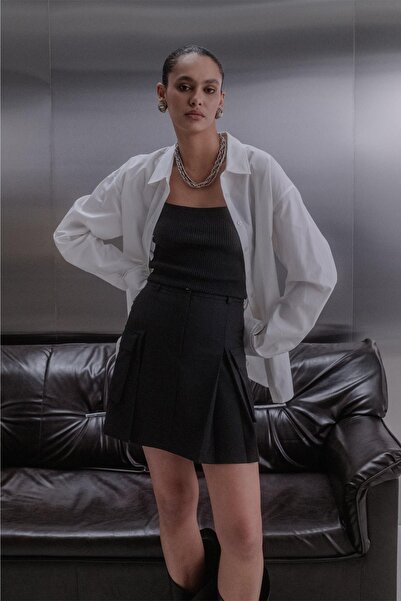 MARKALİSTE Cargo Pocket Mini Skirt Black