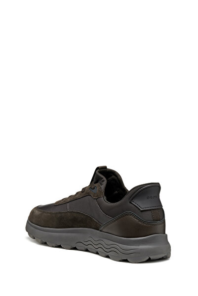 Geox Men's Brown U Spherica Plus a - Nappa+Suede Lace-Up Suede Sneaker U56Mpa08522C6006