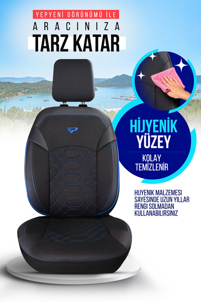 Panda Kılıf Panda Bremen Series Linen Fabric Car Seat Cover - Full Set