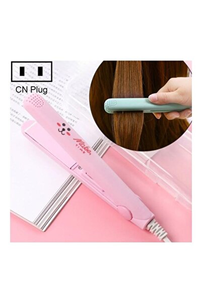 Generic BGM Mini Professional Hair Straightening Iron Light Pink