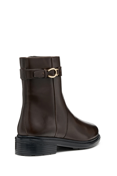 Geox Women's Brown D Walk Pleasure a - Shı.Lea Zippered Leather Boots D56Tga000Aac6024