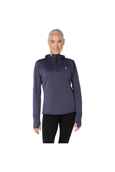 Asics ROAD WINTER LS HOODIE Kadın Mor Sweatshirt 2012D279-500