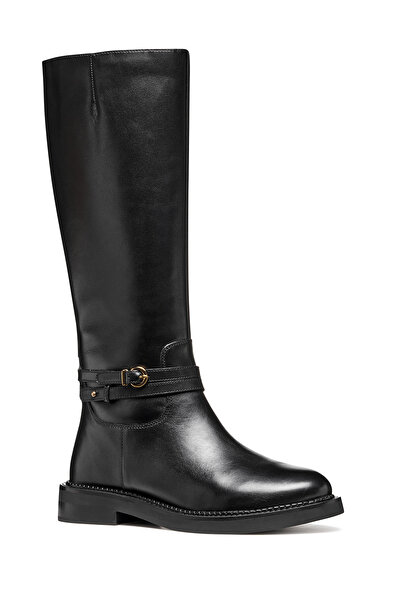 Geox Women's Black D Series a - Smo.Lea Zippered Leather Boots D56Wya00043C9999