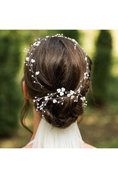 Arabest Bridal Hair Vine 39'' Pearl Headband, Party Festival Hair Jewelry