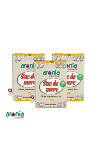 Aronia Guranda Pack 3× Apple Juice – 100% , No Sugar or Additives – 3L Bag-in-Box