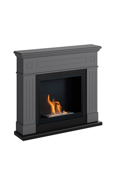 tagu Larsen Solid Grey FreeFlame bioethanol fireplace