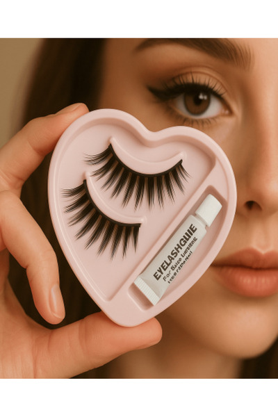 burjalmodah رموش طبيعية وناعمة بثبات طويل – مع لاصق احترافي مرفق