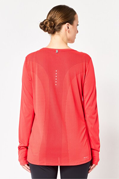 Nike Women Dri-Fit Long Sleeve Training Top, Red