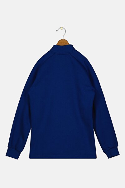 Puma Kids Boy Graphic Print Long Sleeve Full Zip Sweatshirt, Blue