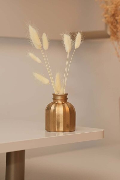 Otaera Gold Gentle Lines Vase - Modern & Minimal Decorative Object, Living Ro...