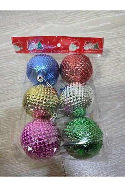 BEST PARTİ 6 εκ. Σετ με 6 μπάλες από ξύλο ορεινής άλσης με οδοντωτό σχέδιο alm-044