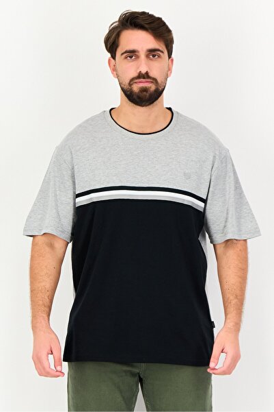 Chaps تي شيرت رجالي برقبة دائرية وأكمام قصيرة بلونين، متعدد الألوان