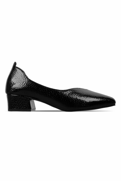 Lal Shoes & Bags Vivos Women's Genuine Leather Pointed Toe V Detailed Heeled Shoes B3976