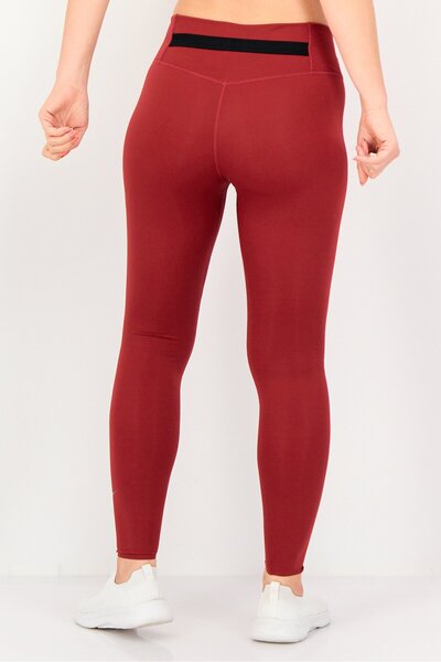 Nike Women Dri Fit Brand Logo Training Legging, Maroon