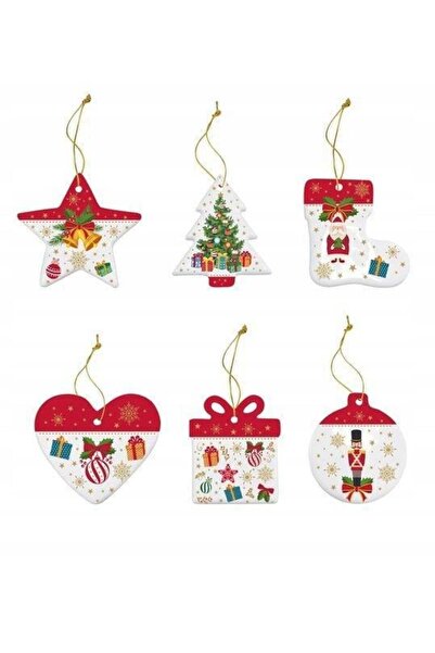 Easy Life Collection's Set de 6 ornamente din porțelan