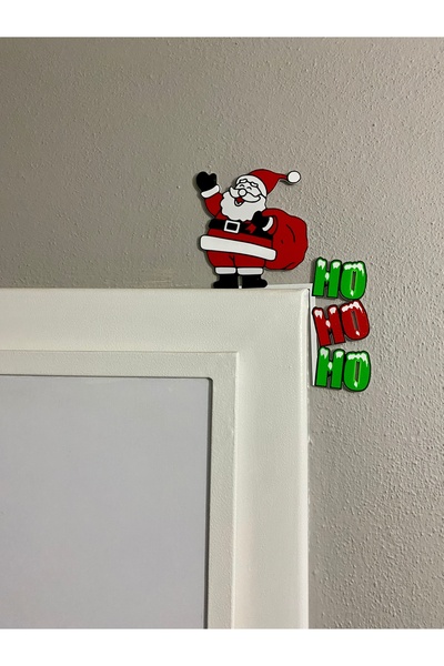 Mini Tasarım Atölyem Christmas Ornament Door Corner Santa Claus Ornament
