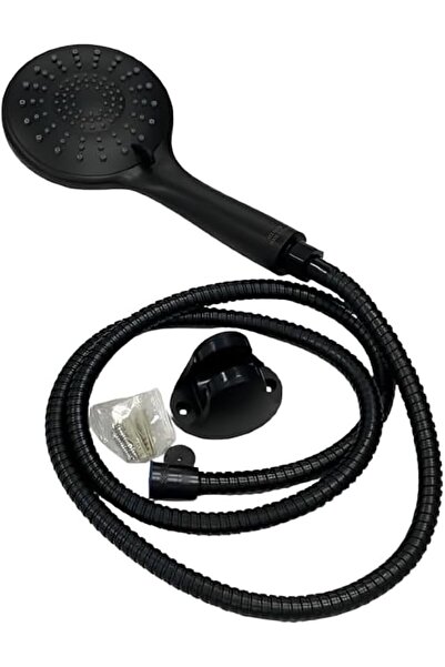Generic High-Pressure Black Handheld Shower Head with Flexible Hose