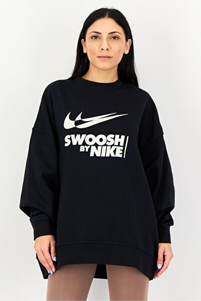 Nike Women Oversized Fit Long Sleeve Outdoor Sweatshirt, Black