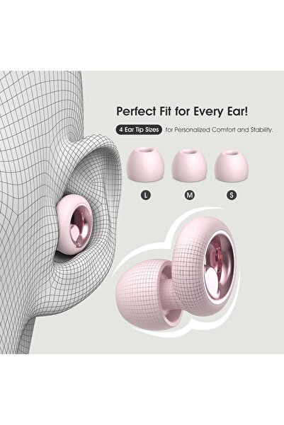 genernic Vosaf Ear Plugs for Sleeping Noise Reduction Reusable - Pink