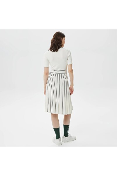 Lacoste Women's Flare Fit White Skirt