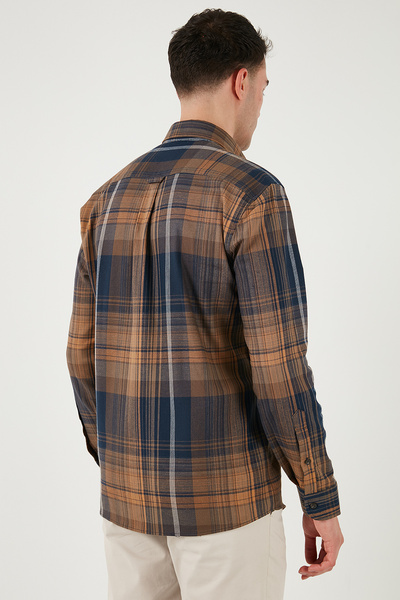 U.S. Polo Assn. Ανδρικό πουκάμισο με μακρυμάνικο καρό πουκάμισο από βαμβάκι U.S. Polo G081SZ0042235800