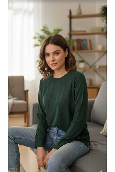 Aylin Tricot Bluse with Long Sleeves and Ribbed Bottom and Sleeves