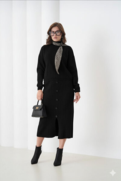 HayalGecesi Women's Knitwear Skirt and Blouse Set