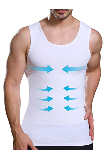 Genaric Mens Slimming Body Shaper Vest Shirt Abs Top Compression Shirt Shapewear Slimming Vest for Men