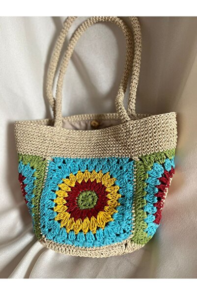 İhtiyacımVar Designed Handle Bag, Stylish and Comfortable Wide Handle Bag 35*25 cm