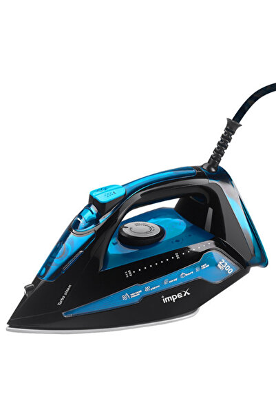 İMPEX IBS404 2300W Steam Iron, Ceramic Soleplate, Spray, 360° Cord, Vertical/Horizontal,Pilot lamp