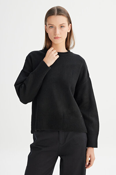 WRANGLER Relaxed Fit Rahat Kesim Bisiklet Yaka Triko Kazak