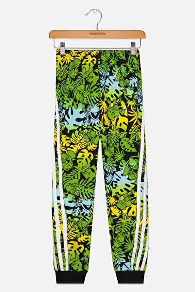 adidas بنطلون مطبوع عليه رسومات للبنات من ديزني كيدز، لون أخضر