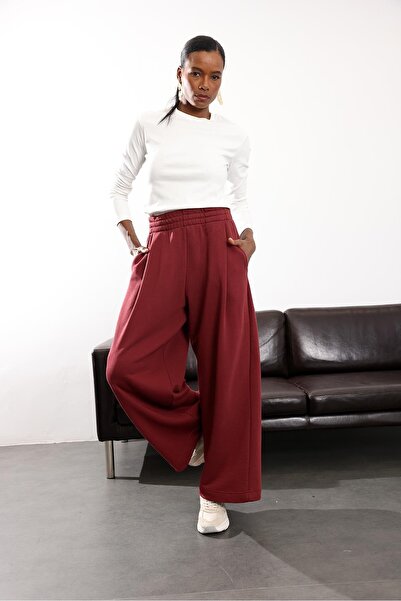 5in1Canpolat Burgundy High Waist Tok Tracksuit 0155