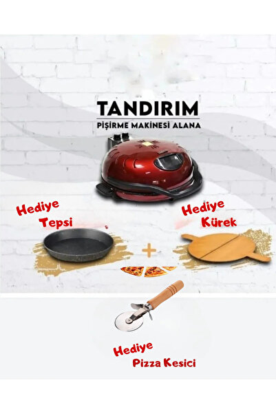 TANDIRIM Ekmek Pişirme Makinesi (Pizza Kesici - Kürek - Tepsi Hediyeli)