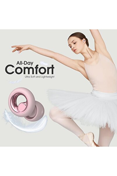 genernic Vosaf Ear Plugs for Sleeping Noise Reduction Reusable - Pink