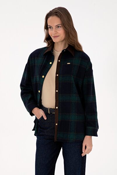 U.S. Polo Assn. Women's Dark Green Long Sleeve Shirt 50317225-Vr079