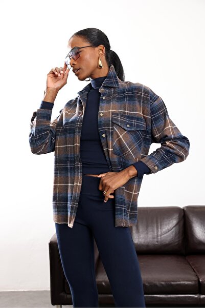 5in1Canpolat Πουκάμισο Ξυλοκόπος Ναυτικό Μπλε 7473