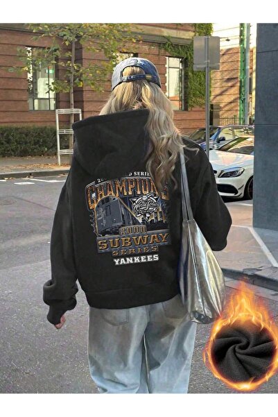 ZEMLİYA Φούτερ με κουκούλα – Μινιμαλιστικό Ρετρό Σχέδιο, Τυπωμένα Γράμματα & ...